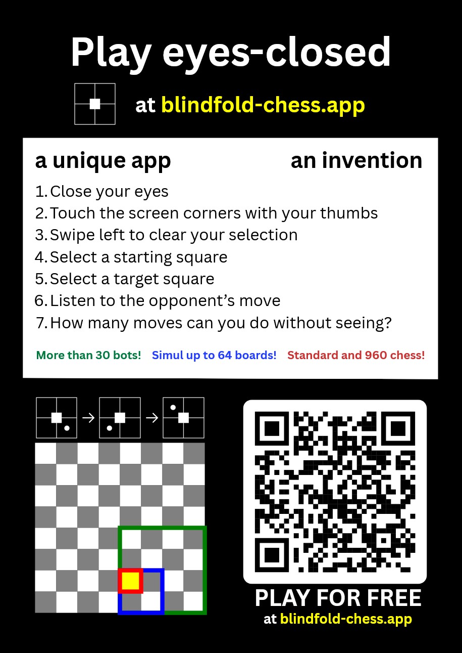 Flyer about blindfold-chess.app